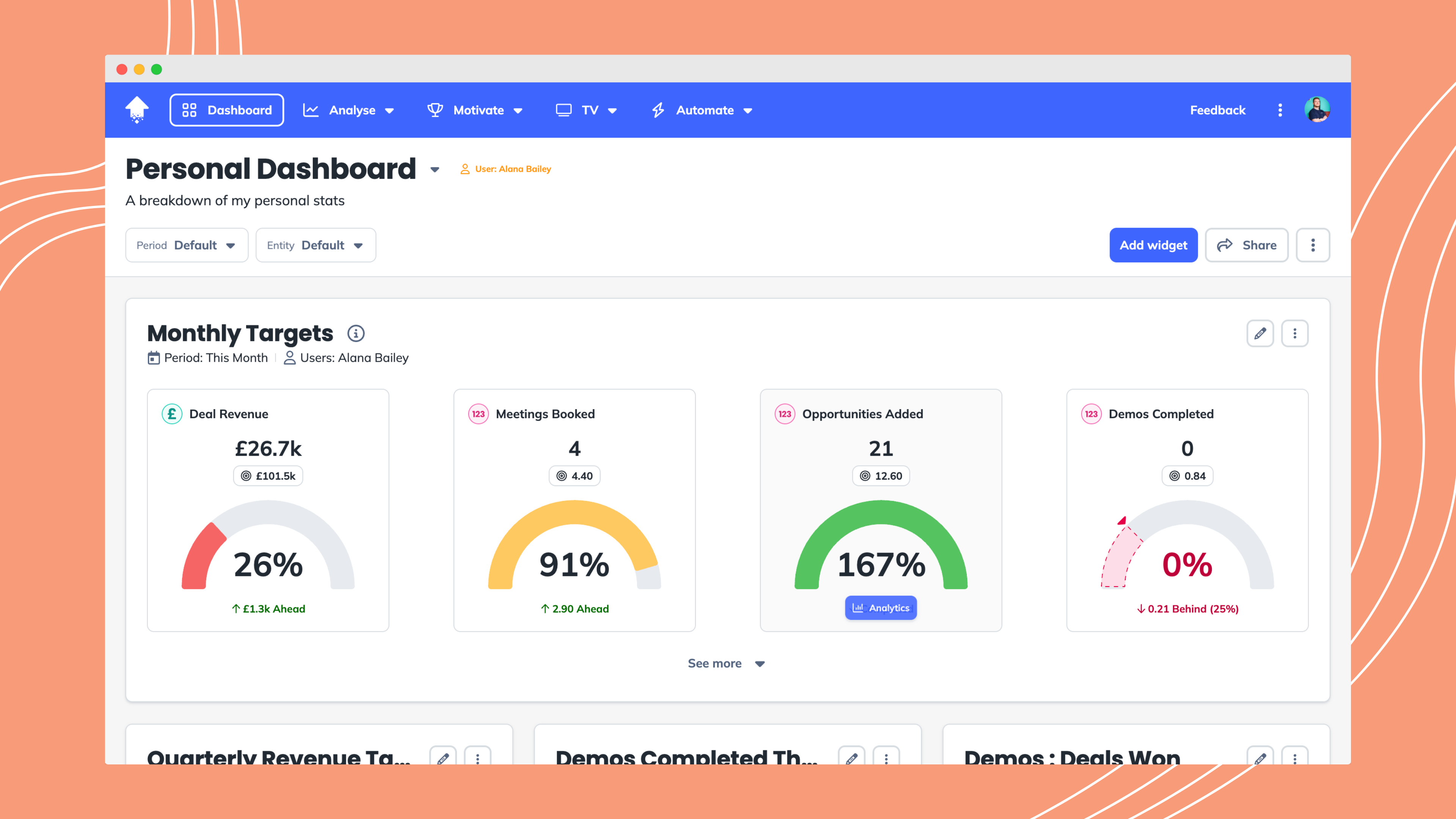 Drop the vanity metrics. Set your team targets that matter.